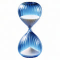 Clessidra decorativa in vetro blu 60 minuti 25cm