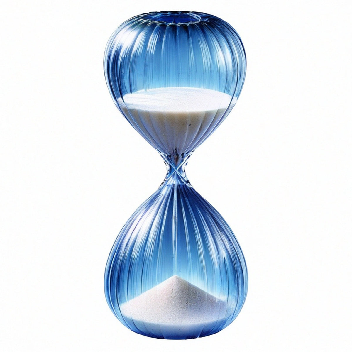 Clessidra decorativa in vetro blu 60 minuti 25cm