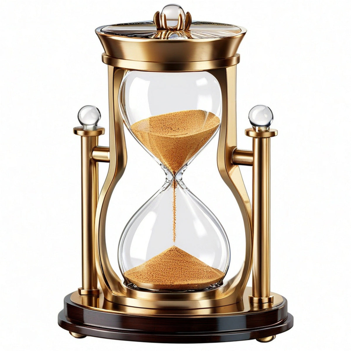 Clessidra Decorativa in Oro con Timer 60 Minuti