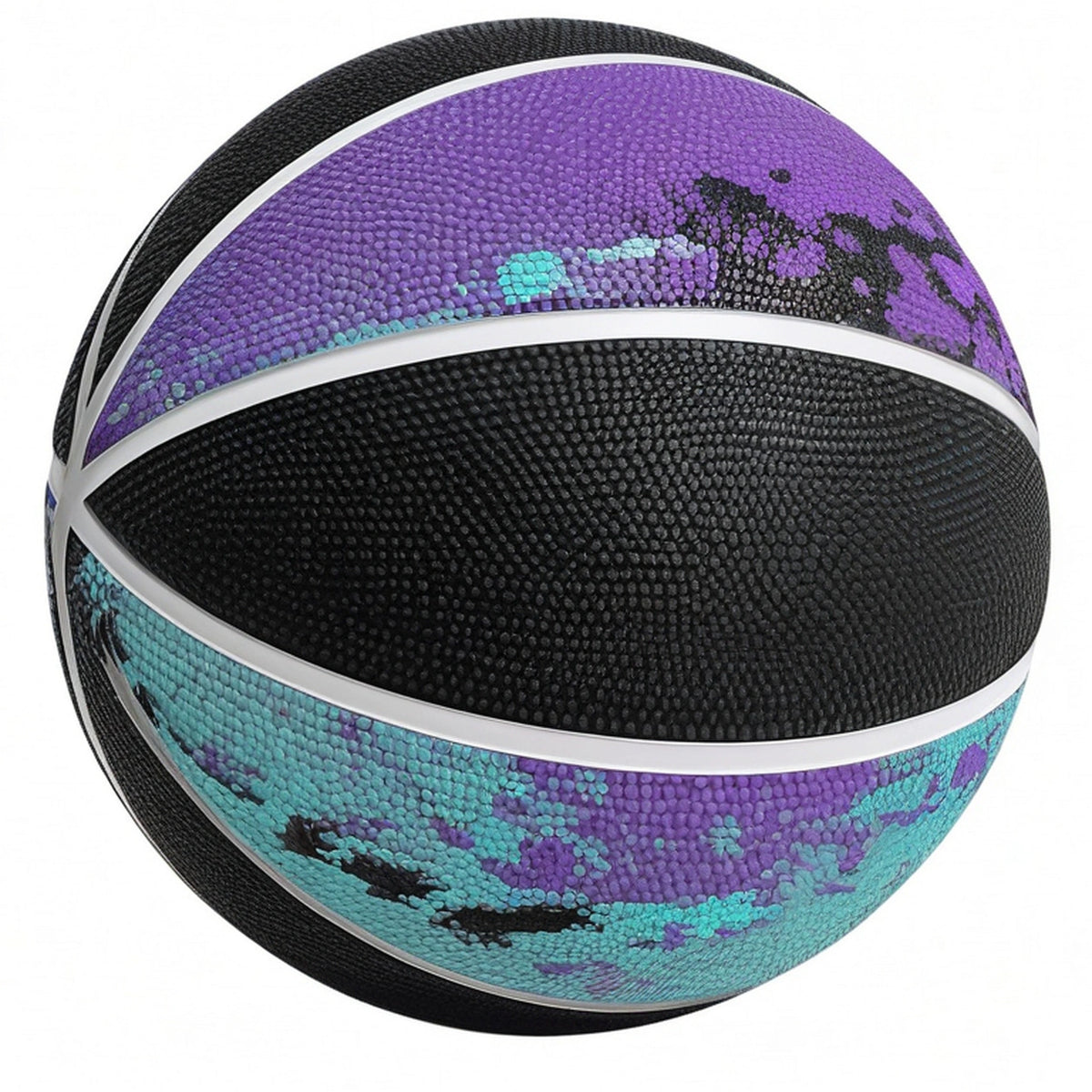 Pallone da Basket Nero Viola Turchese per Outdoor