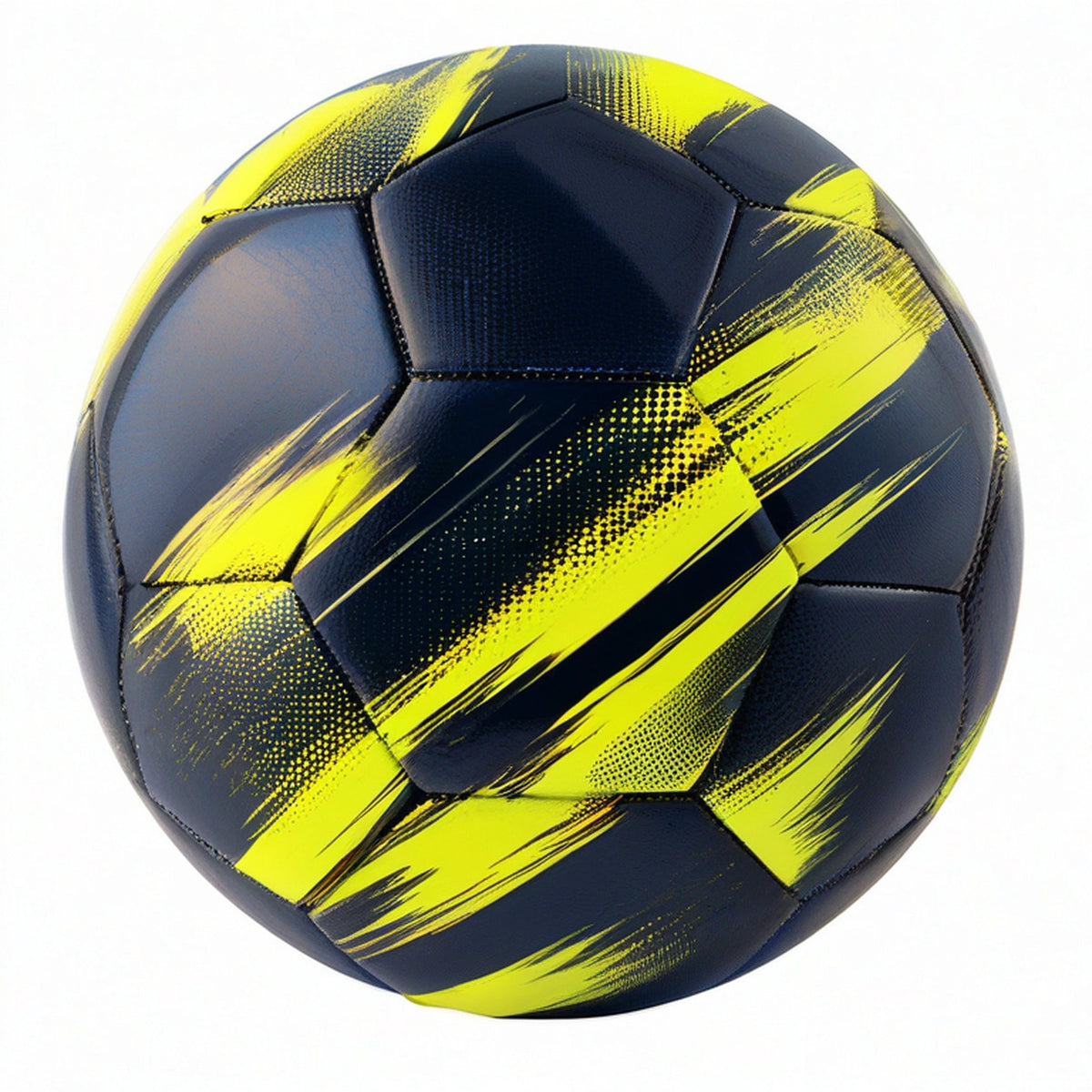 Pallone da Calcio Blu e Giallo con Design Moderno