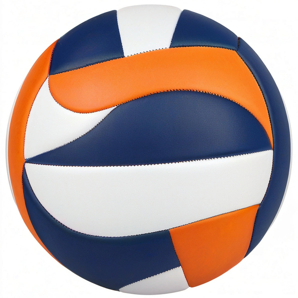 Pallone da pallavolo arancione, blu e bianco