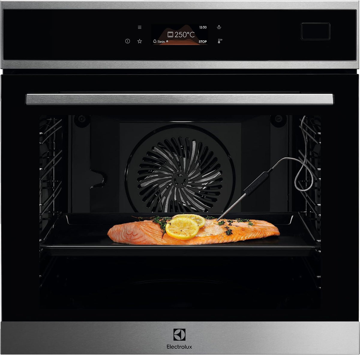 Electrolux, Forno da incasso, EOB8S09X, 70 L, 594 x 595 x 567 mm, 300°c, Argento, acciaio inox