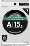 CANDY, Lavatrice, A-15, 7 Kg, 46,7 cm, Bianco, motore inverter