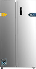 Cecotec, Frigorifero, 177 cm, 91.2 cm, 562 L, Argento, illuminazione LED, No Frost, motore inverter