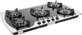 ChiicCluttr, Piano cottura a gas, 90 cm, 83 x 47 x 3 cm, 7 mm, Nero, acciaio inox