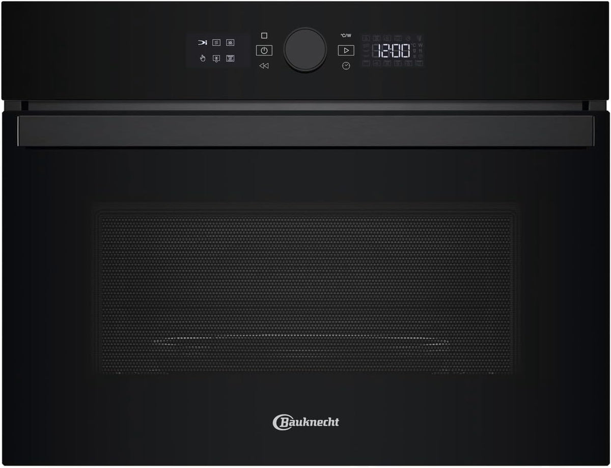 Forno a microonde, BMW47DMK, Bauknecht, 25 litri, Nero/Argento, acciaio inox, illuminazione LED, funzione grill, spegnimento automatico, 3 in 1