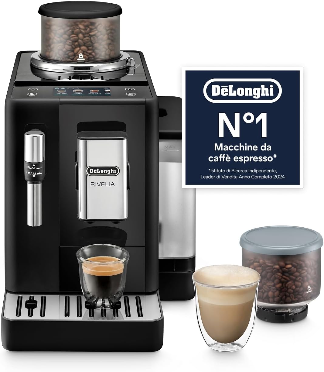 De'Longhi, Macchina da caffè, EXAM440.35.B, 250 g, Nero, vano contenitore