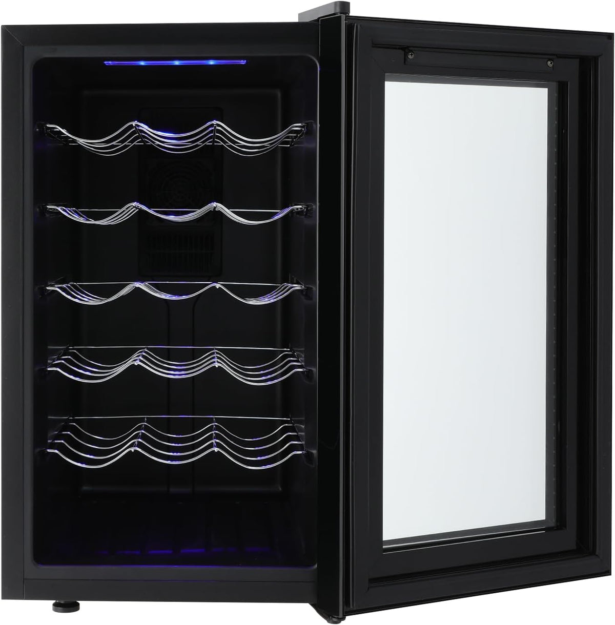 Wiyuer, Frigorifero, 18 bottiglie, 8-18 °C, 38 dB, Bianco, illuminazione LED