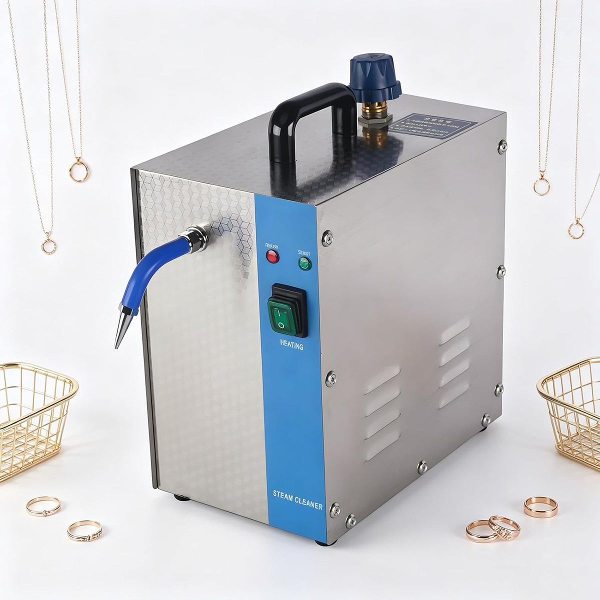 Lavatrice, GESAIDES, 2 Litri, 1300 W, 4 kg, Argento, acciaio inox