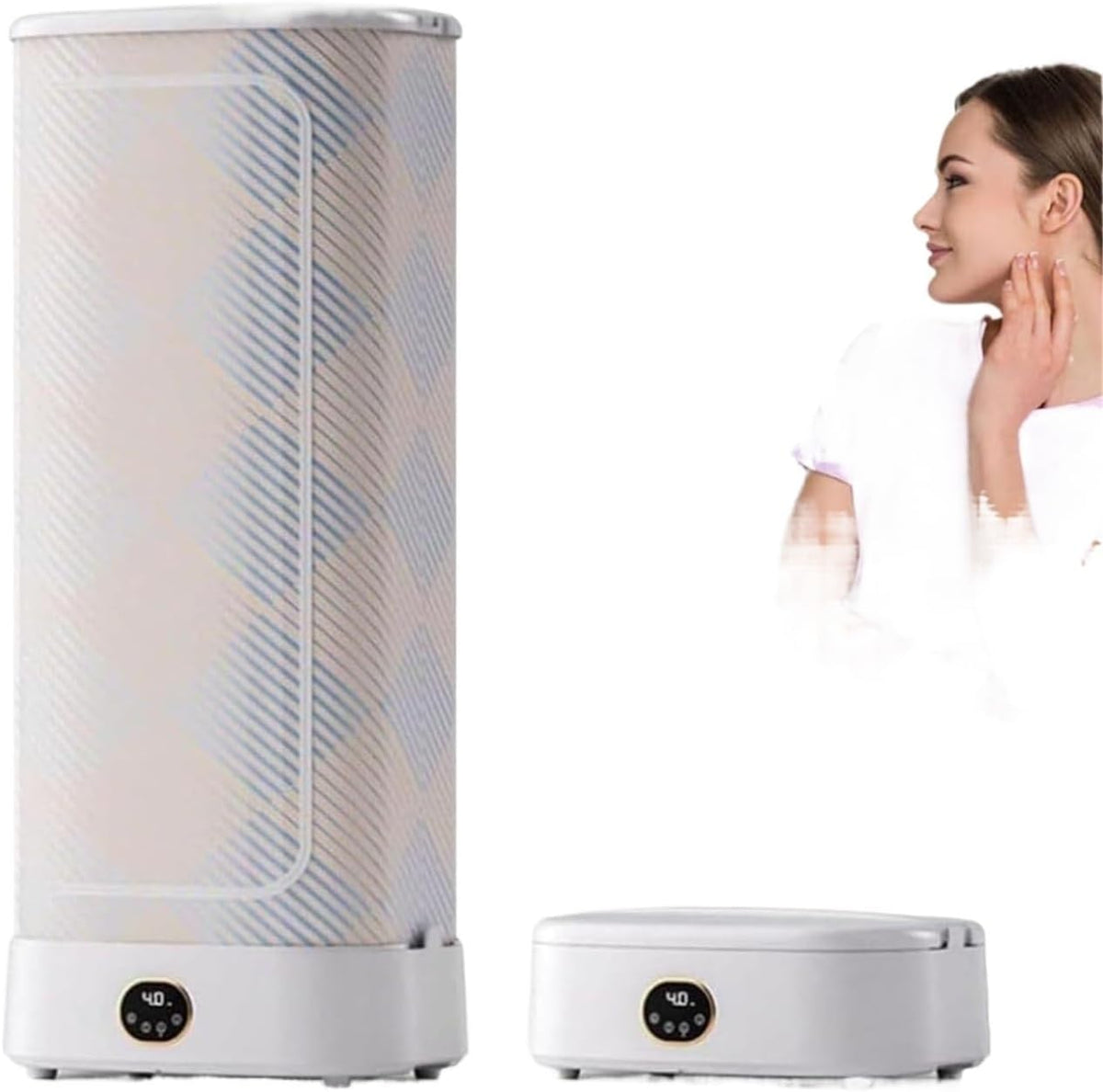 POADGBCN, Forno elettrico, 1000 W, 1310 mm, 200 mm, Nero/Argento, struttura pieghevole, illuminazione LED, telecomando, funzionamento senza fili
