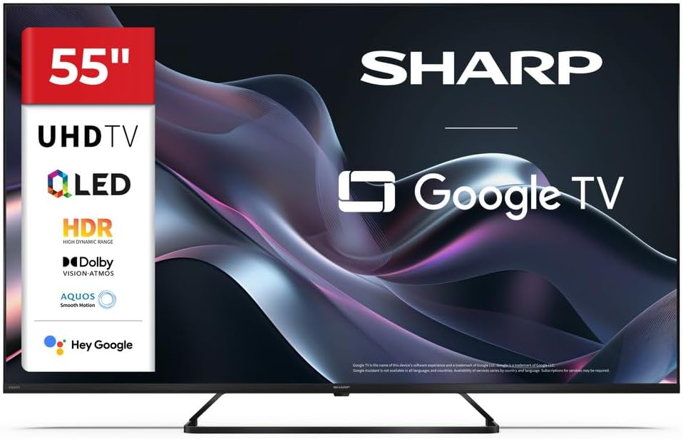 Sharp, Smart TV, 55 Pollici, Nero