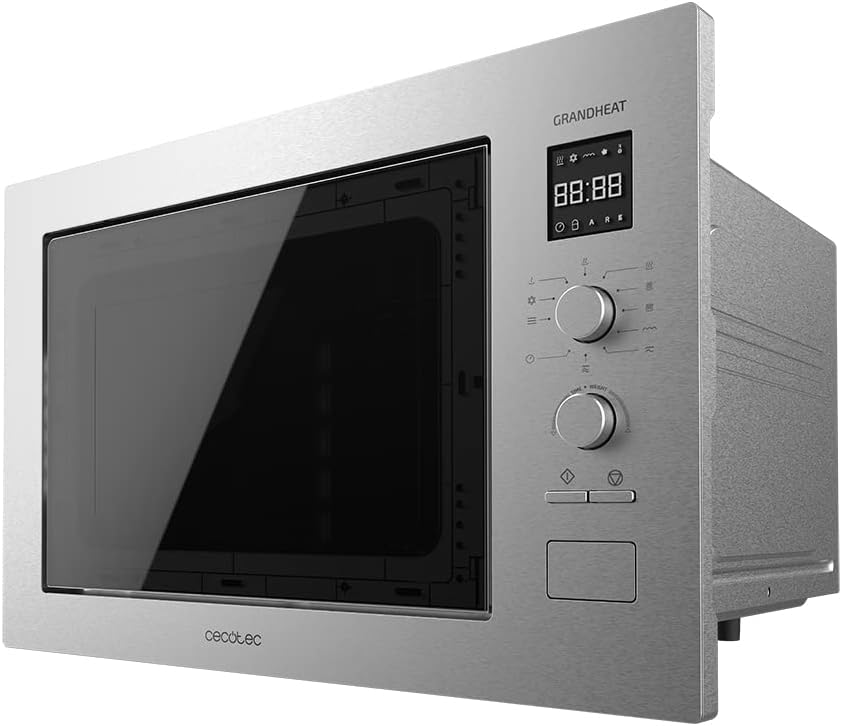 Cecotec, Forno a microonde, 900 W, 25 L, Nero/Argento, timer, funzione grill, 8 funzioni
