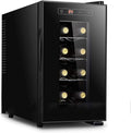 Cantinetta vino, BDJSN, 70 W, 8 Bottiglie, 240 V, Nero, illuminazione LED