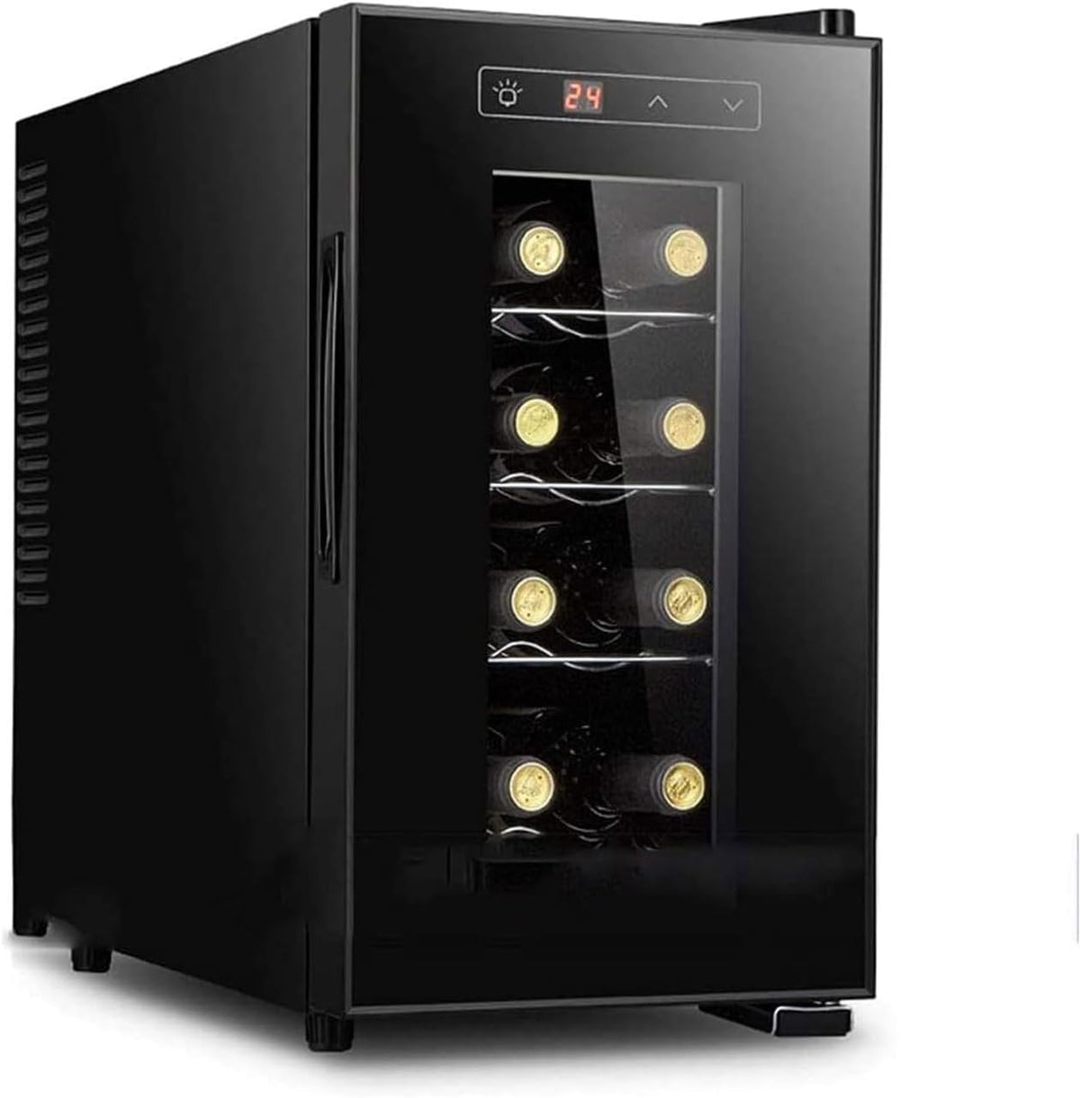 Cantinetta vino, BDJSN, 70 W, 8 Bottiglie, 240 V, Nero, illuminazione LED