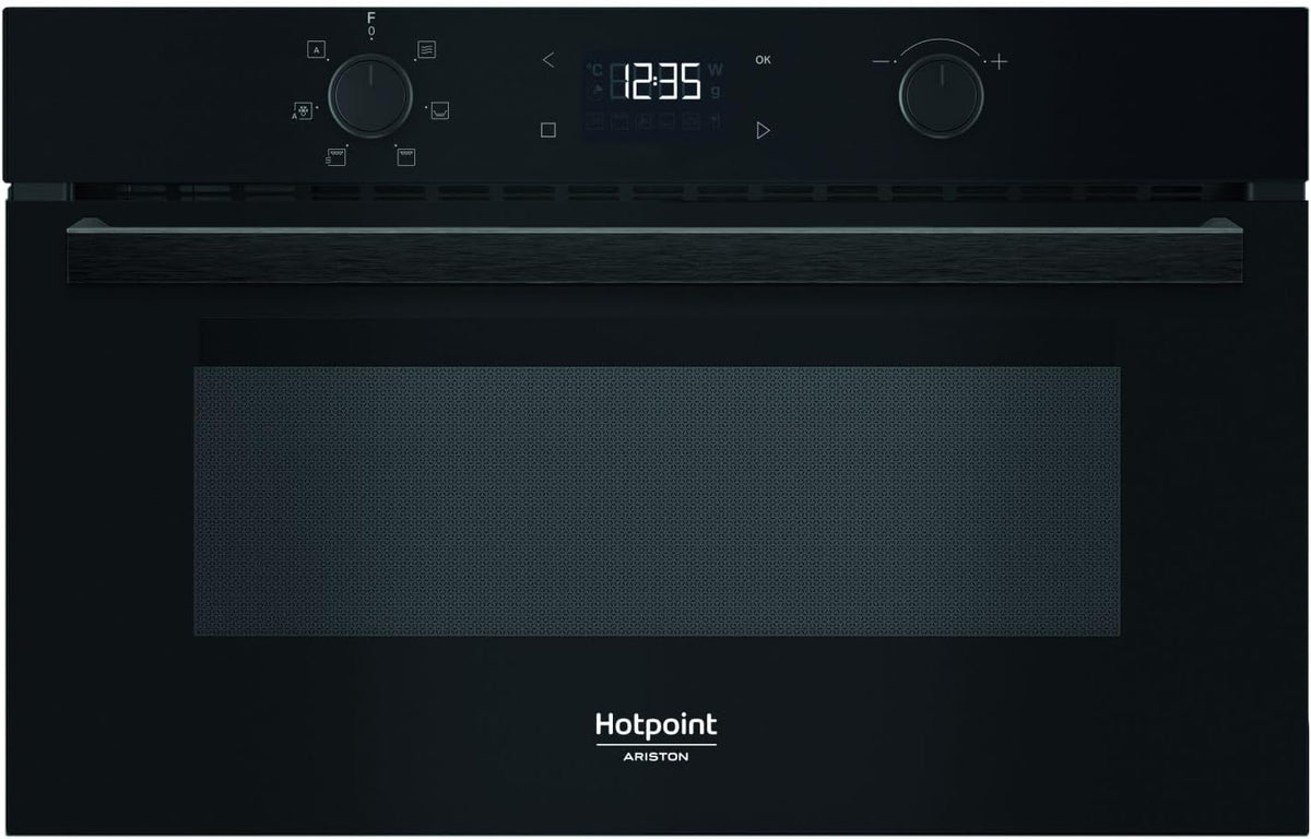 Hotpoint, Forno a microonde, K54CU, 31 L, 1000 W, 32,5 cm, Nero, acciaio inox, timer, autopulizia, motore inverter, funzione grill