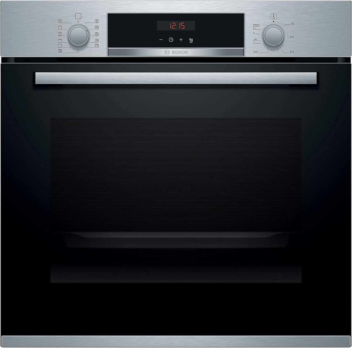 Bosch, Forno da incasso, HBA574BR00, 71 Litri, 500°C, Argento, acciaio inox, illuminazione LED, autopulizia