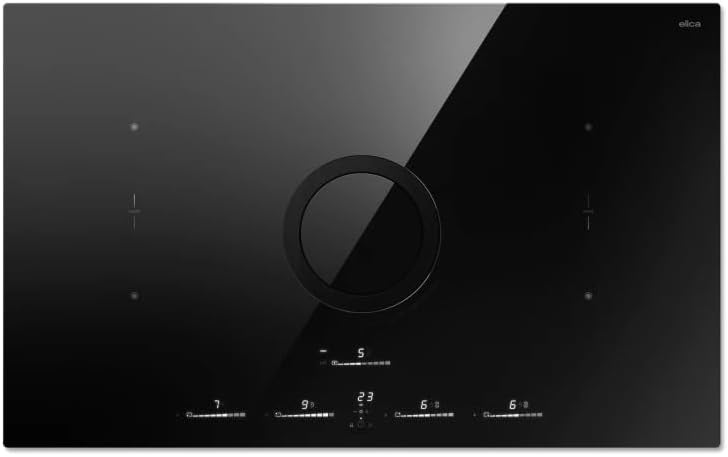 Elica, Piano cottura a induzione, PRF0196335, 80,7x49,2 cm, 7,4 kW, 130 m³/h, Nero, timer