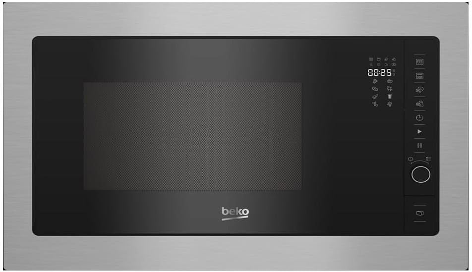 Forno a microonde, Beko, 25 l, 900 w, 59,5 cm, Nero/Argento, acciaio inox, funzione grill