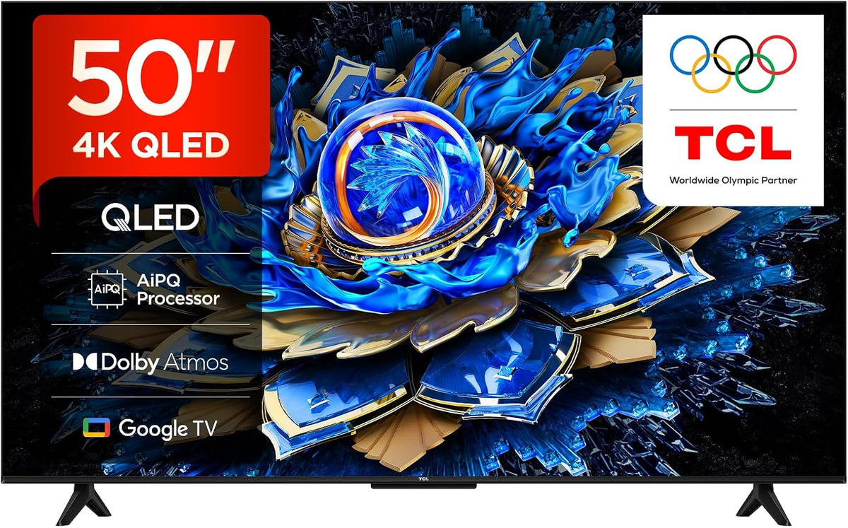 TCL, Smart TV, 50T69C, Nero, illuminazione LED