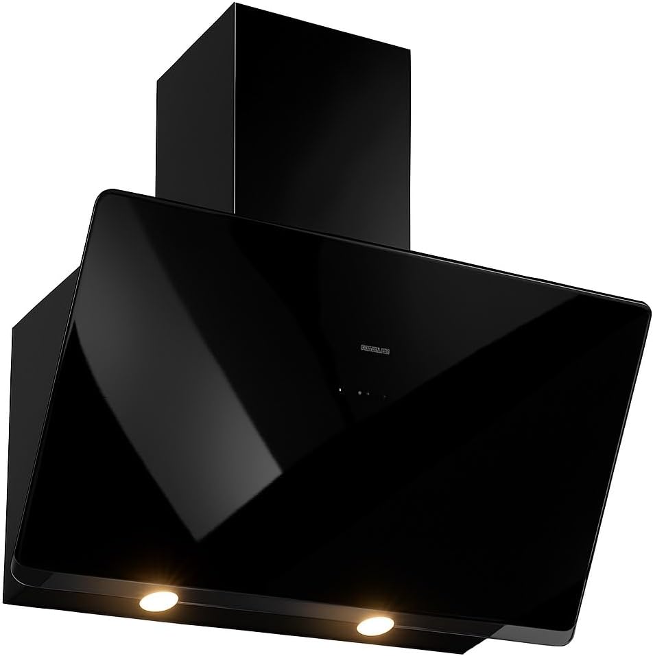 Cappa aspirante, Silverline, 90 cm, 63 dB, Nero, illuminazione LED