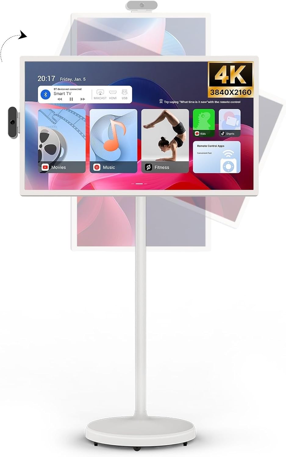 coyrugky, Monitor, 24IN, 32 pollici, 64 G, 1300 W, Nero, USB, telecomando, funzionamento senza fili
