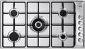De'Longhi, Piano cottura a gas, 90 cm, Argento, acciaio inox