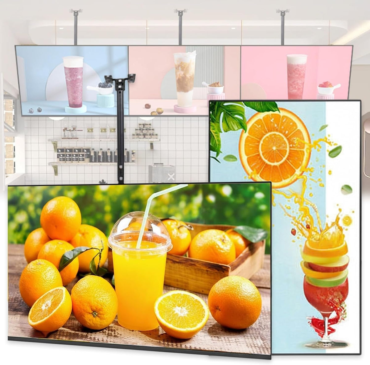 Display grafici LCD, 240 V, 2 cm, Nero, illuminazione LED, USB, Wi-Fi, telecomando