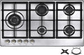 Phönix Germany, Piano cottura a gas, PS-901LT, 86 x 52 x 6 cm, 90 cm, 10,8 kW, Argento, acciaio inox