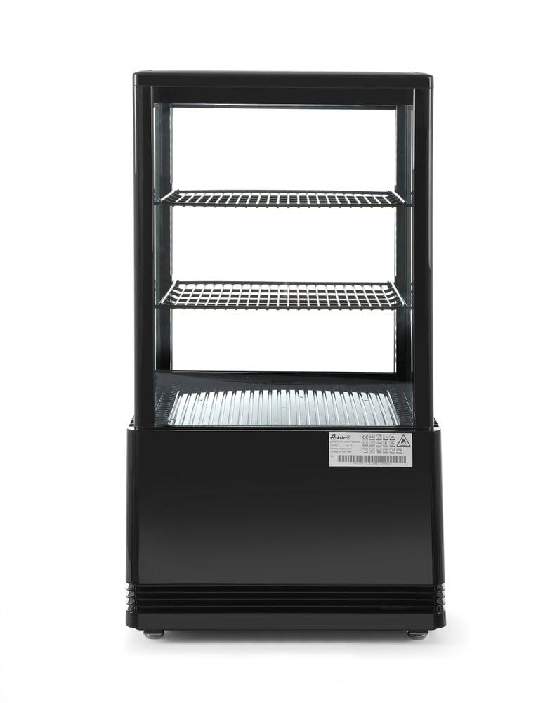 HENDI, Vetrine frigorifere, 58 L, 230 V, 170 W, Nero, illuminazione LED, motore inverter
