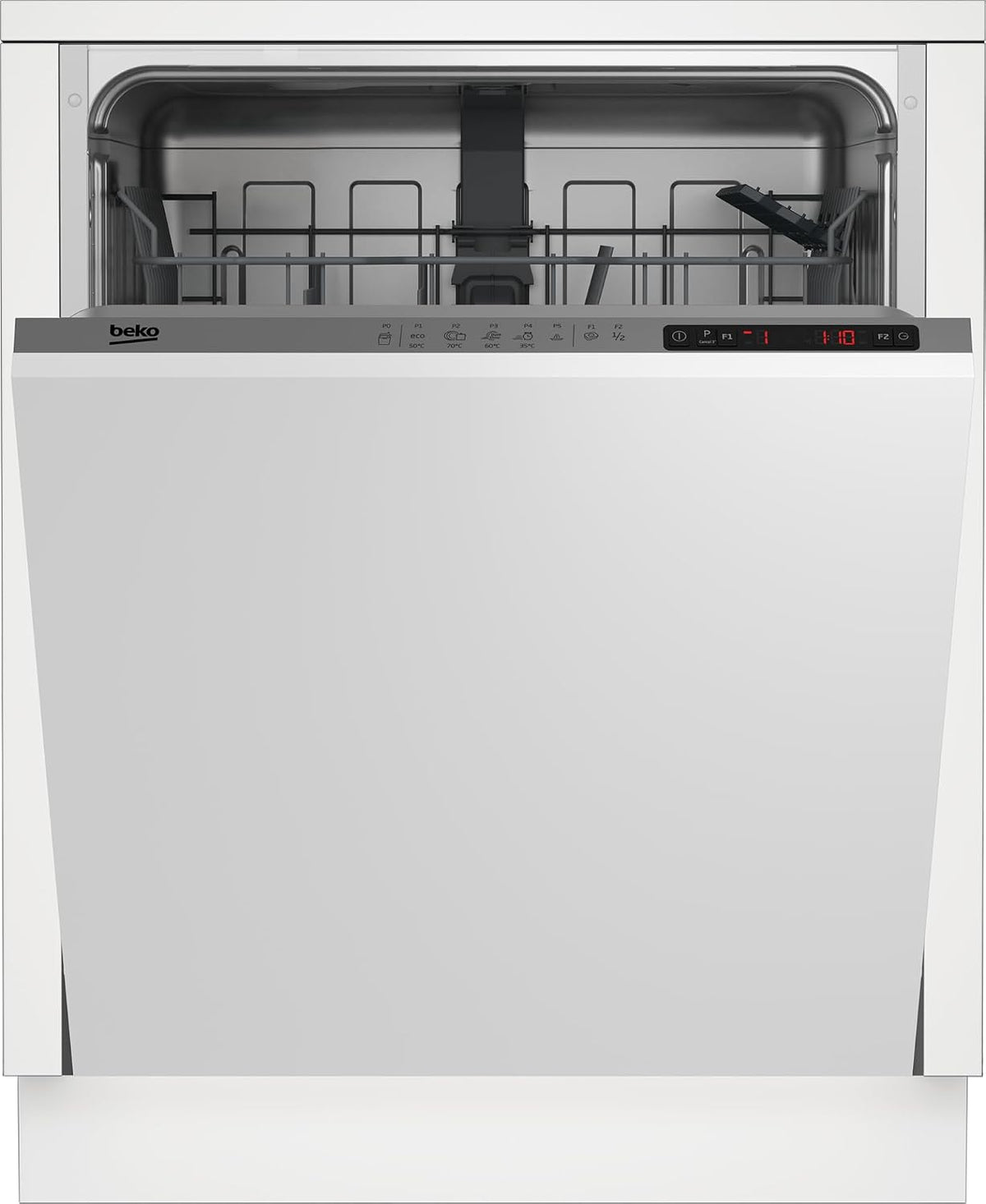 Beko, Lavastoviglie, BDIN25320, 59.8x55x81.8 cm, 60 cm, 12.9 L, Bianco, acciaio inox, illuminazione LED