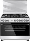 Lar.el, Forno elettrico, CUC.L90EX, 90x60 cm, 110 LITRI, Argento, alluminio, timer, funzione grill