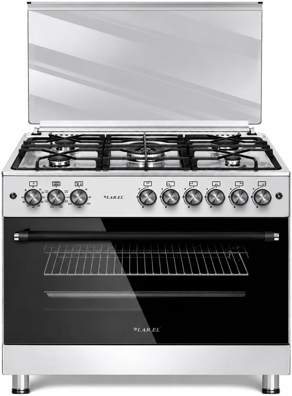 Lar.el, Forno elettrico, CUC.L90EX, 90x60 cm, 110 LITRI, Argento, alluminio, timer, funzione grill