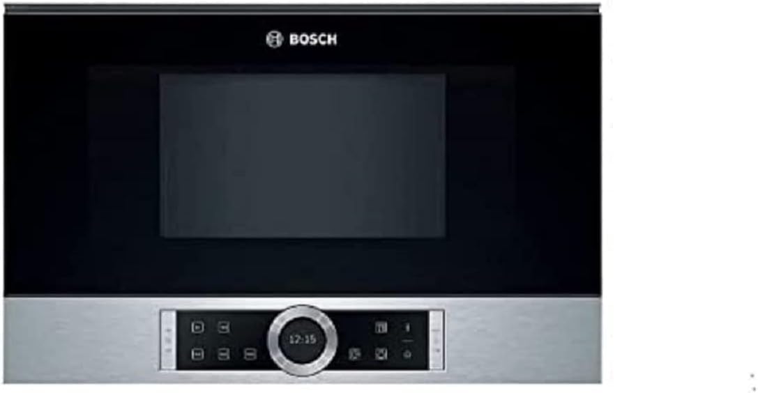 Bosch, Forno a microonde, BFL634GS1, 38 x 60 cm, 900 W, Nero/Argento, acciaio inox, illuminazione LED