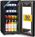 Frigorifero, GK50, Sommertal, 50 L, 10 °C, Nero, acciaio inox, illuminazione LED