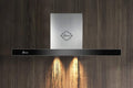 GURARI, Cappa aspirante, 90 cm, 1000 m³/h, 150 mm, Nero/Argento, acciaio inox, illuminazione LED, telecomando, timer