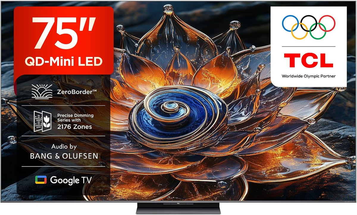 TCL, Smart TV, 75Q8C, Nero, illuminazione LED