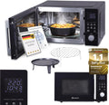 Sommertal, Forno a microonde, MW2200, 25 L, 52 × 44 × 31 cm, 850 W, Nero/Argento, acciaio inox, timer, funzione grill