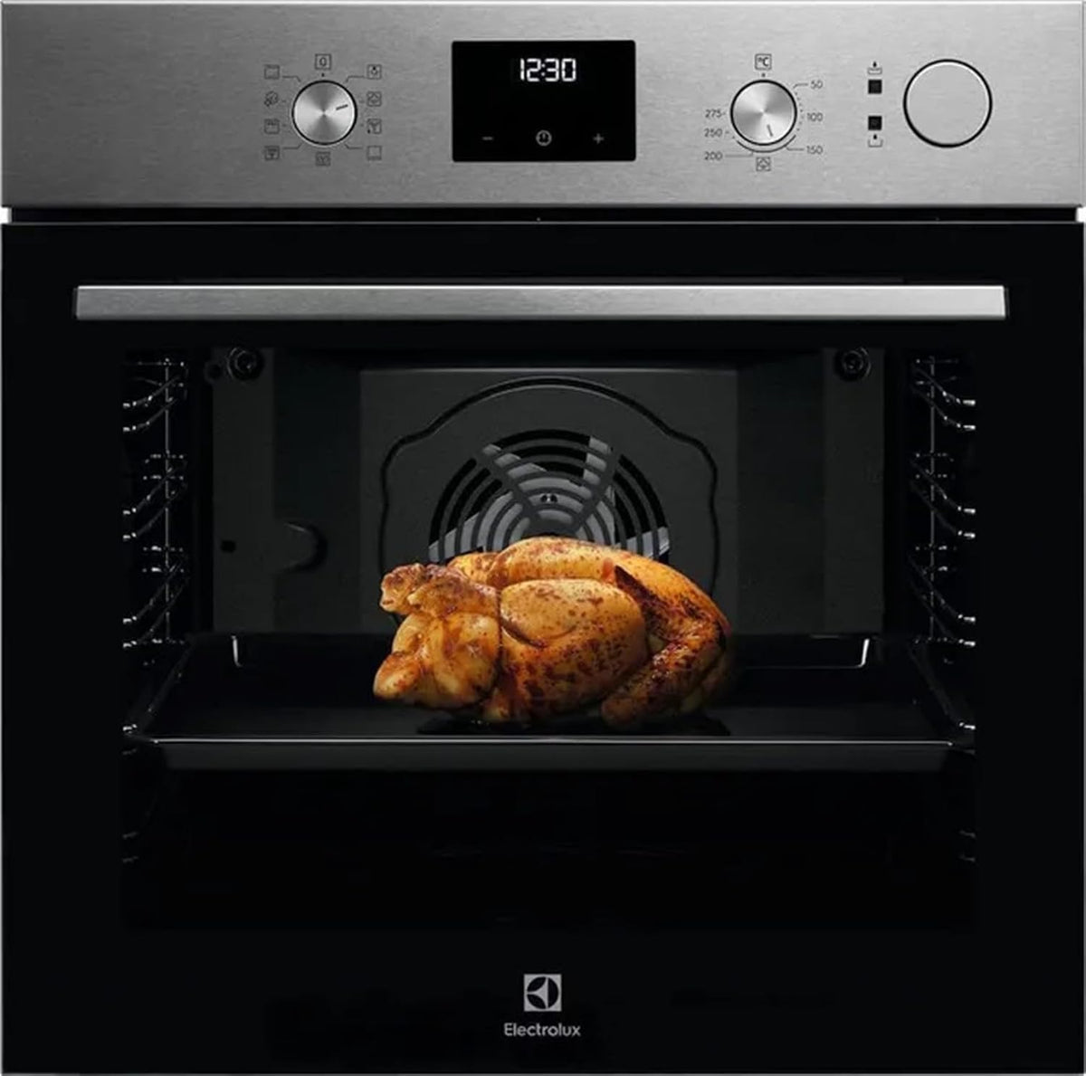 Electrolux, Forno da incasso, EOC3S44TX2, 72 litri, 59,4 cm, 56,9 cm, Nero/Argento, timer, funzione grill