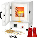 lealovengzh, Forno elettrico, 2000 w, 1150°C, 16x16x13,8 cm, Nero/Argento, alluminio, illuminazione LED