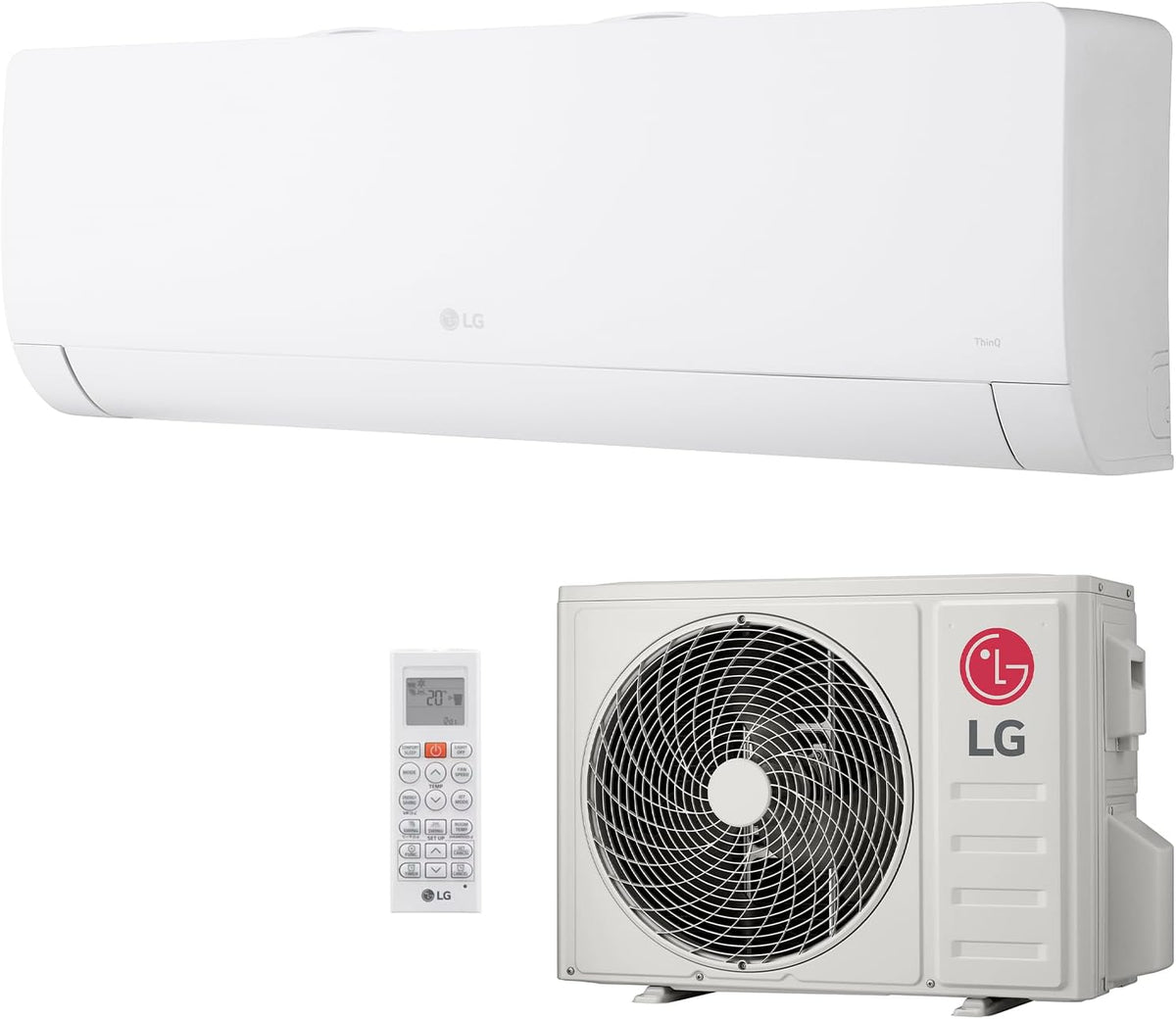 LG, Condizionatore, WZ09AWN.SNU1, 9000 Btu, 781x274x197 mm, 2,5 kW, Bianco, Wi-Fi, pompa di calore
