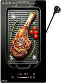 TOPWISH, Piano cottura a induzione, 30 cm, 3500 W, 5.6 cm, Nero, timer, spegnimento automatico