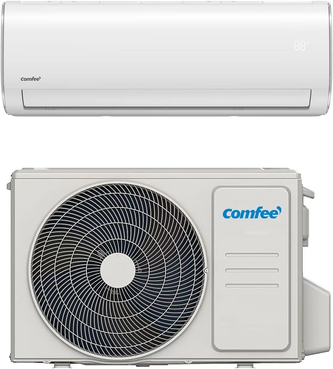 Condizionatore, COMFEE', 12000 BTU, Bianco, Wi-Fi, telecomando, motore inverter
