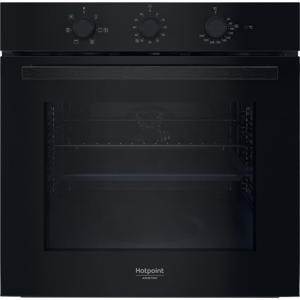 Hotpoint, Forno da incasso, 71 L, 1 m, Nero/Argento, acciaio inox, illuminazione LED, Wi-Fi, timer, autopulizia, funzione grill