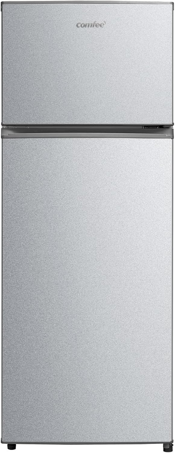 COMFEE', Frigorifero combinato, 204 l, 143 cm, Argento, illuminazione LED