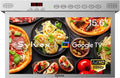 SYLVOX, Smart TV, 1080P, 12 V, 15,6 pollici, 40 cm, Argento, struttura pieghevole, Bluetooth, Wi-Fi, timer