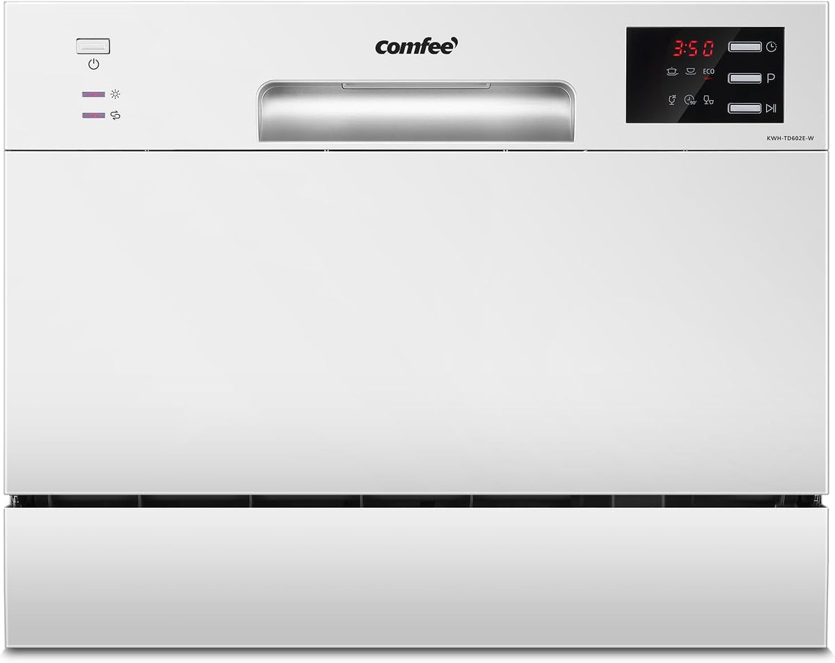COMFEE', Lavastoviglie, TD602E-W, 6,5 litri, 47 dB, 50 x 55 x 43,8 cm, Bianco, illuminazione LED