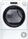 CANDY, Asciugatrice, EH8N1DBE-S, 8 Kg, 607 mm, 596 mm, Bianco, acciaio inox, illuminazione LED, Wi-Fi, pompa di calore