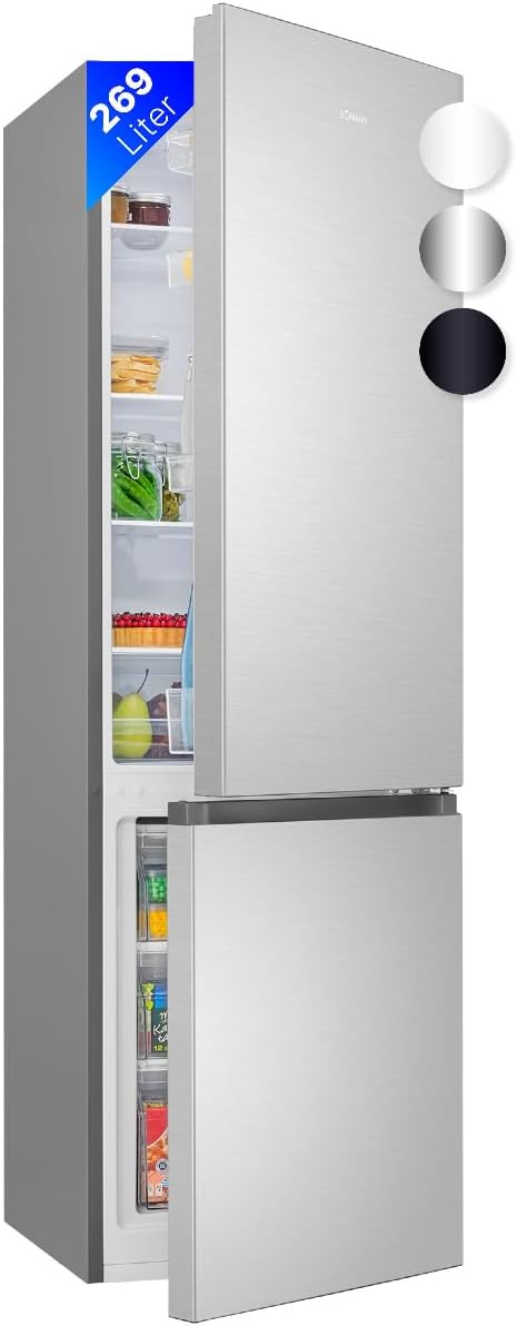 Bomann, Frigorifero combinato, KG184-1, 269 L, Argento