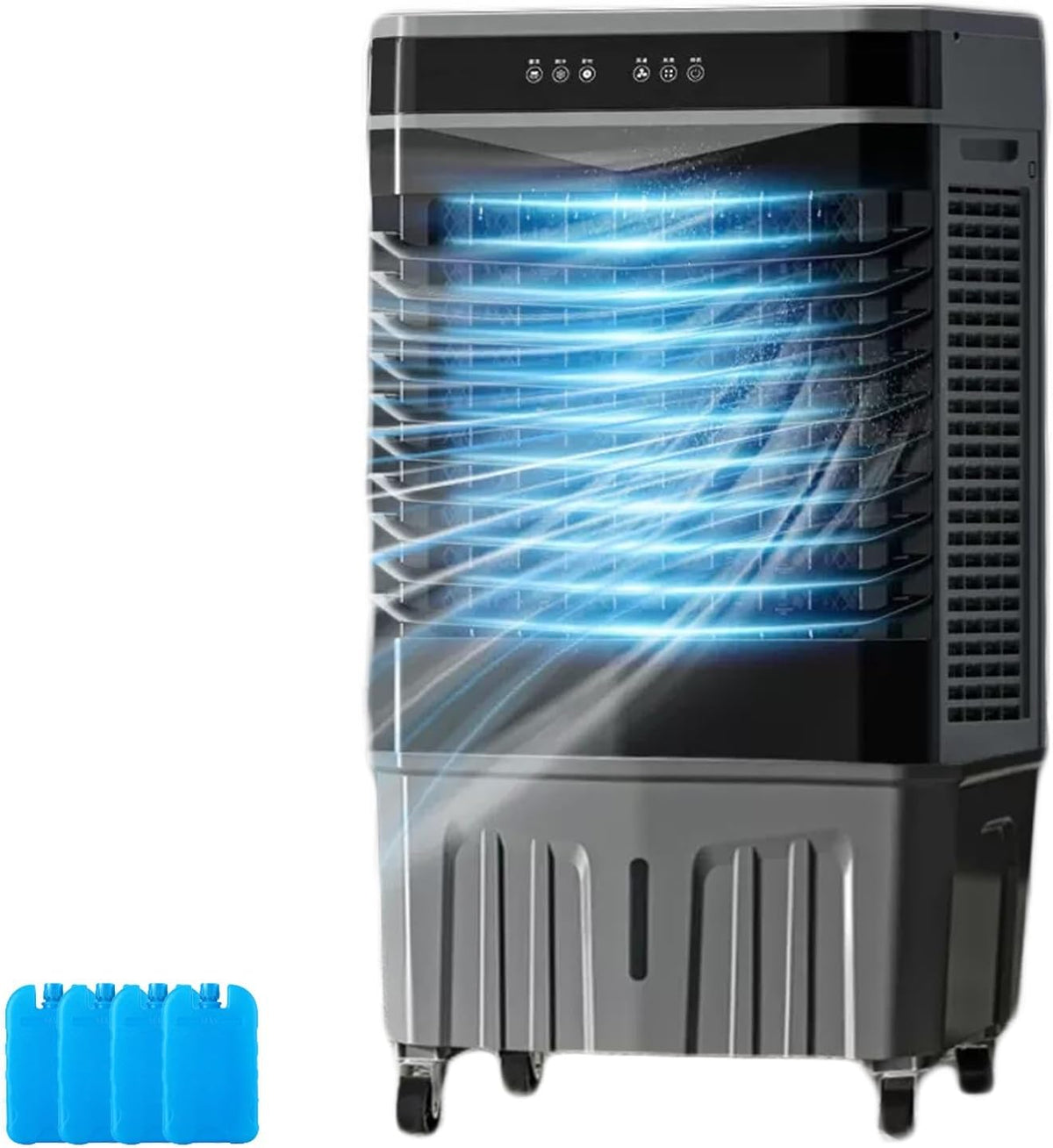 LYUCAYHQ, Raffrescatore evaporativo, 6 M, Nero, telecomando